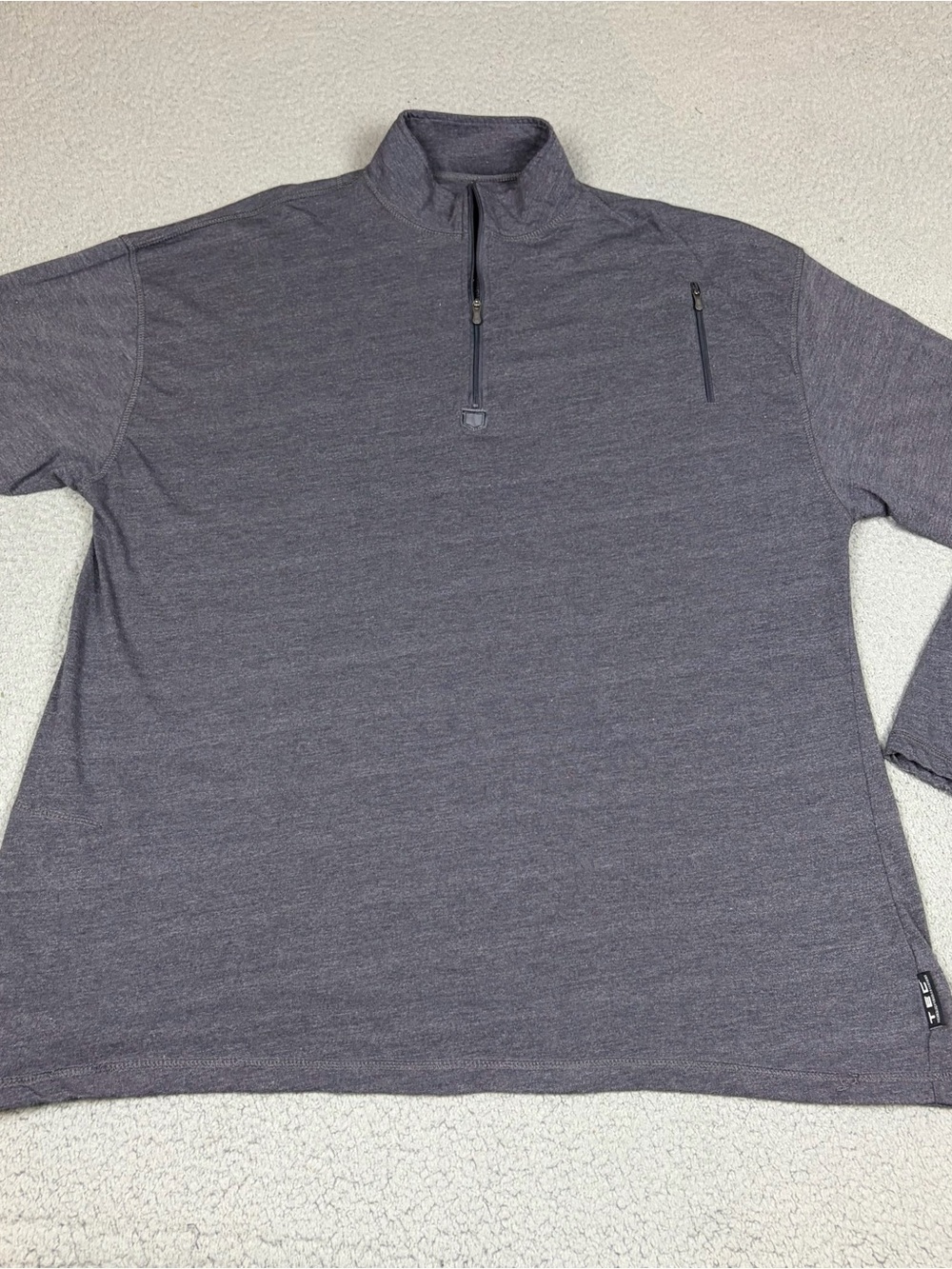 Scottevest TEC SeV 5J Quarter-Zip Pullover in Gray Heather Sweater